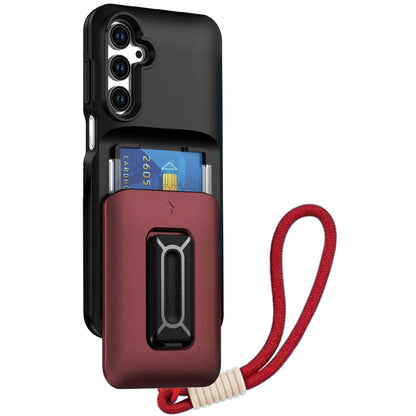 For Samsung Galaxy A17 5G Wallet Case with 2- Credit Card Holder, Wrist Strap & Kickstand Hybrid Shockproof TPU Case Cover