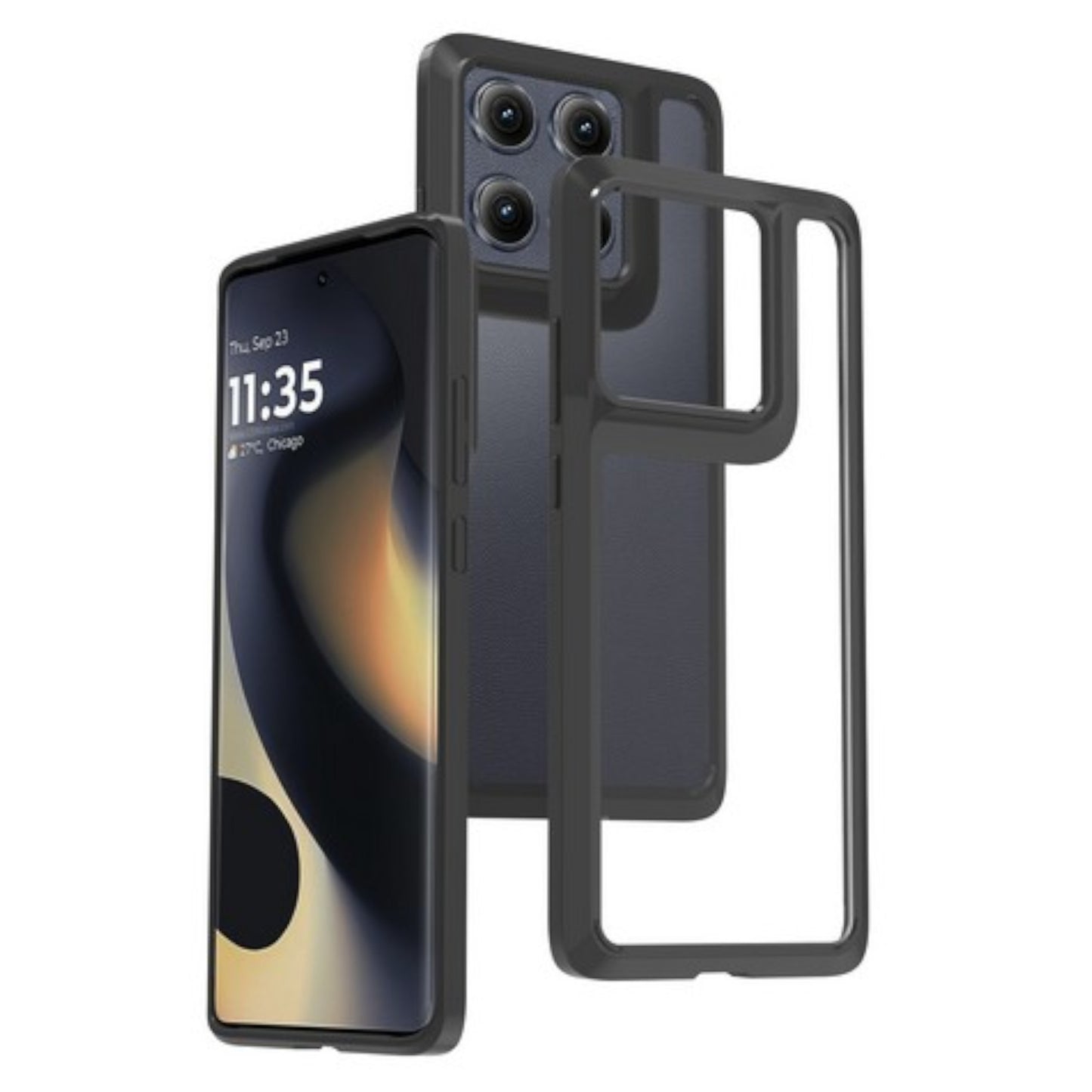 For Motorola Edge 2025 Crystal HD Clear Back Hybrid Case TPU Bumper Frame Slim Shockproof Hard Defender Case Cover