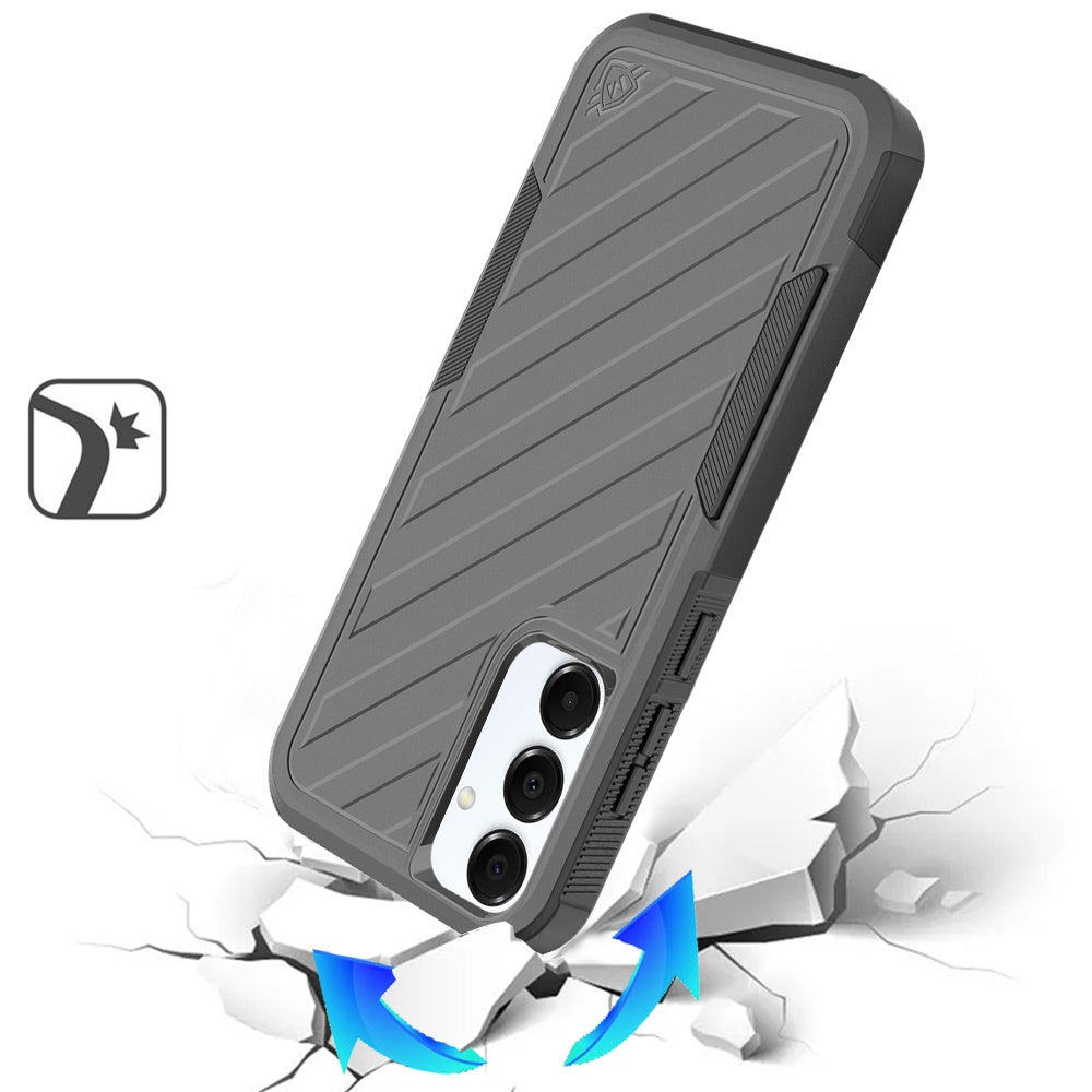 For Samsung Galaxy S25 /S24 Hybrid lined shockproof dual layer Rugged 2in1 Hard PC & Silicone TPU Non Slip Textured Tough Armor Case Cover