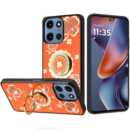 For Motorola Moto G 5G 2026/2025 Diamonds 3D Fashion Bling Sparkly Glitter Ornaments Engraving Hybrid with Ring Stand Case Cover