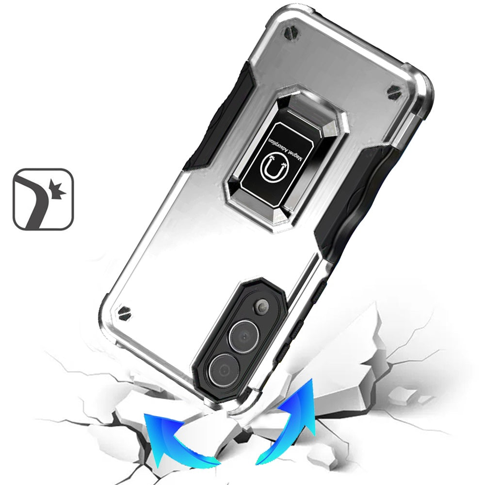 For Samsung Galaxy S25 EDGE Hybrid Stand Magnetic Ring Holder Kickstand Heavy Duty Rugged Drop Silicone & Hard PC Shockproof Case Cover