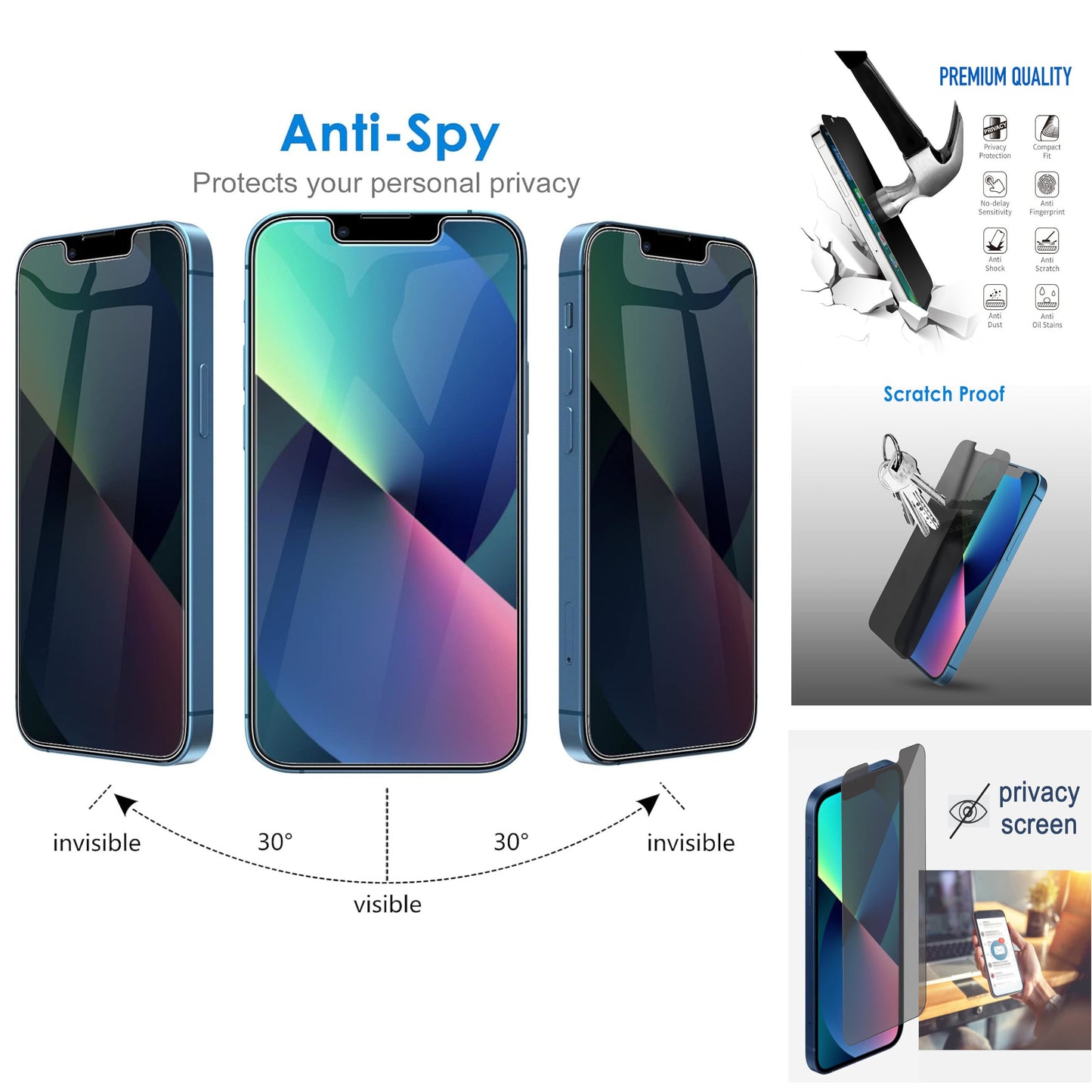 For Samsung Galaxy S24 FE /Fan Edition Tempered Glass Privacy Screen Protector Tempered Glass Film Protection Case-Friendly Case Cover Black