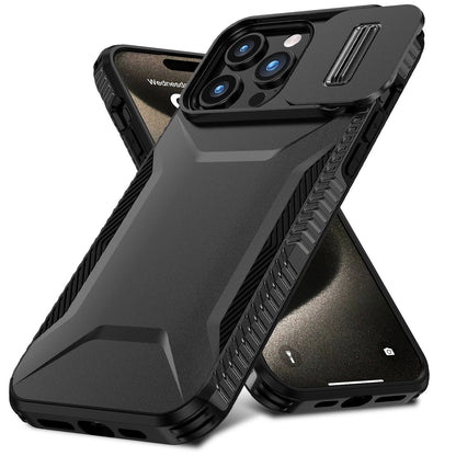 For Samsung Galaxy A37 Slim Fit Shockproof Hybrid with Slide Camera Window Covering, Rugged Tpu Silicone Hard PC Bumper Case Cover