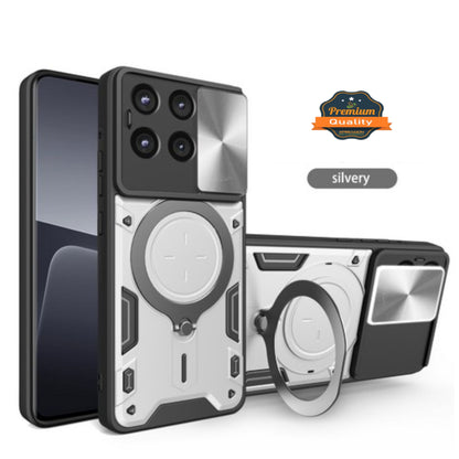 For Motorola Moto G Stylus 5G 2025 Hybrid Shockproof with Magnetic Ring Stand, Compatible with Magsafe & Sliding Camera Lens Protector Case Cover