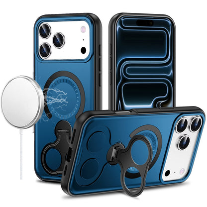 Hybrid with Invisible 2 Hole Ring Stand Magnetic back Car Mount Friendly Protector