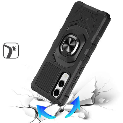 For Samsung Galaxy S25 EDGE Hybrid Dual Layer with 360° Rotate Magnetic Ring Stand Holder Kickstand TPU Rugged PC Shockproof Case Cover