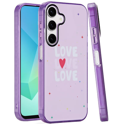 For Samsung Galaxy A16 5G Fashion Layer Design Slim IMD TPU Protective, Shockproof Hybrid Stylish Durable Hard PC Case Cover