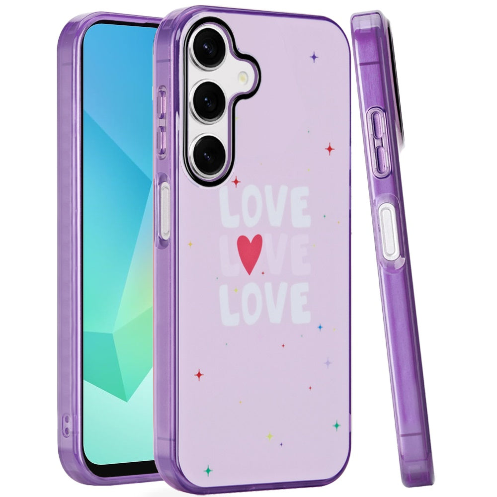 For Samsung Galaxy S25 /S24 Fashion Layer Design Slim IMD TPU Protective, Shockproof Hybrid Stylish Durable Hard PC Case Cover