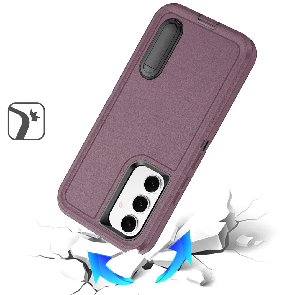 For Samsung Galaxy S26+ / S26 Plus Hybrid 3 Layers Hard 3in1 Shockproof with Kickstand Heavy Duty Hard TPU Rubber Anti-Drop Case Cover
