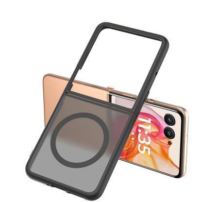 For Motorola Razr 2024 Magnetic Case Hybrid Soft TPU Rubber Bumper Hard Translucent Matte Back Slim Shockproof Case Cover
