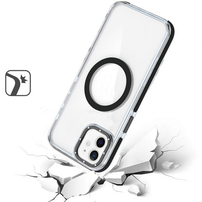 For Samsung Galaxy S21 Ultra Transparent back with Colorful Frame Strong Magnetic Circle [Compatible with Magsafe] Shockproof Case Cover