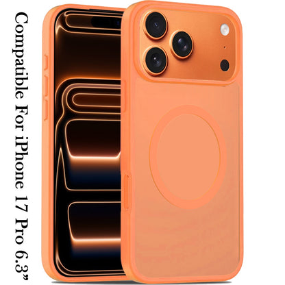 For Apple iPhone 17 Pro Max (6.9") MagSafe Compatible Case Hybrid Soft TPU Bumper Hard Translucent Matte Back Slim Shockproof Case Cover