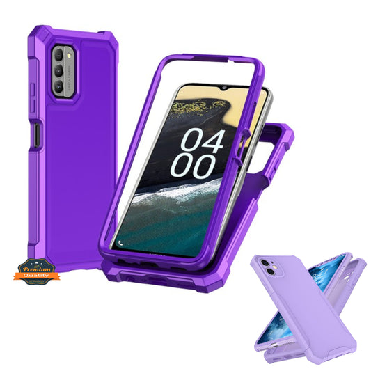 For Cricket Icon Plus 2026 Full-Body Dual Layer Hybrid Case Slim, Drop-Proof TPU Hard PC, Durable Corner Front Bumper Protector Case Cover Purple