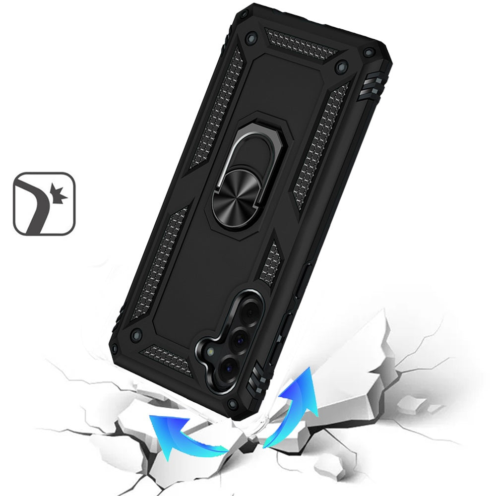 For Samsung Galaxy A57 Hybrid Shockproof Durable 360 Degree Rotatable Ring Stand Holder Kickstand Fit Magnetic Car Mount Case Cover