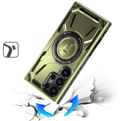 For Samsung Galaxy S23 Ultra Hybrid Magnetic Ring and 360° Rotational Kickstand with MagSafe Compatible, Military Grade Drop Protection Case Cover