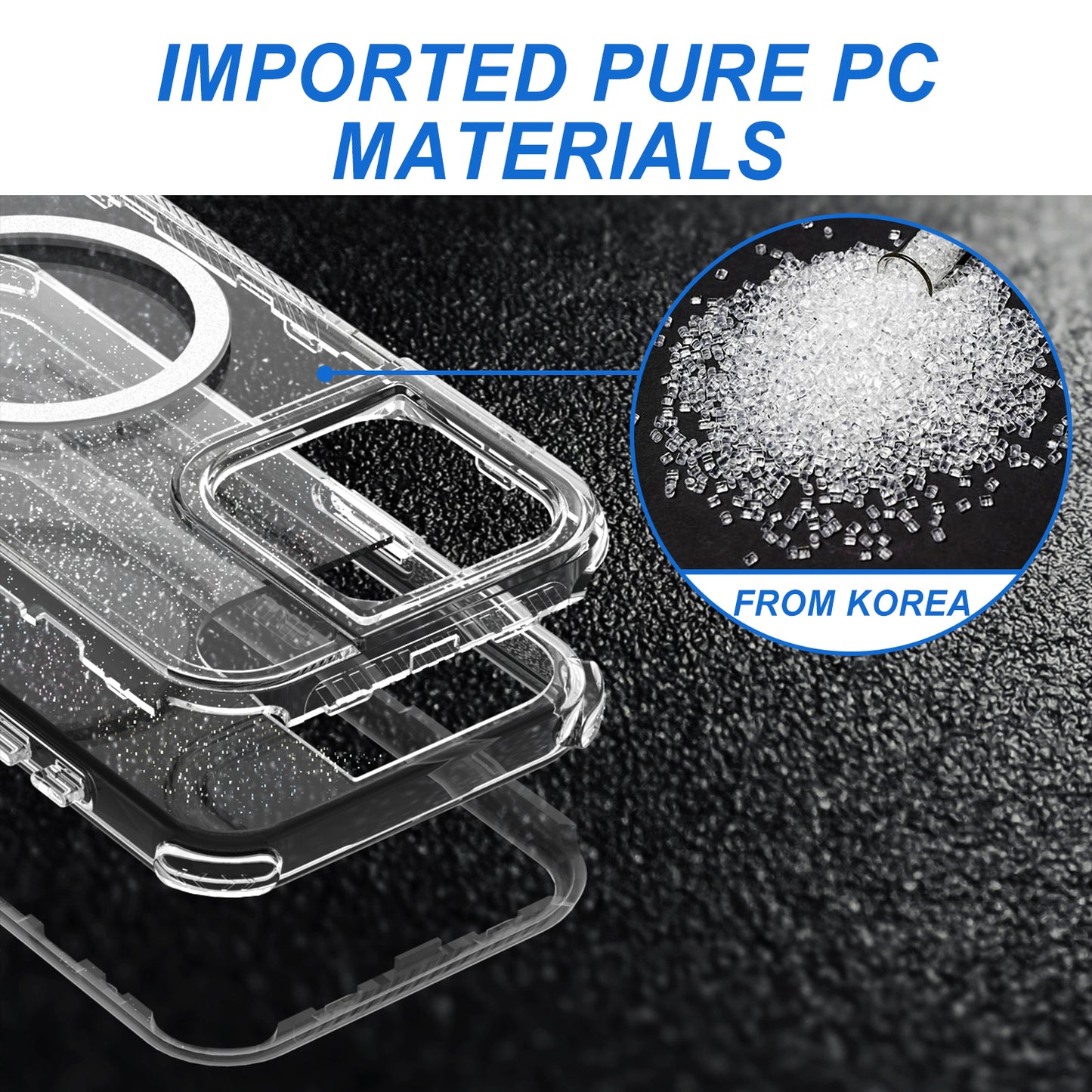 For Motorola Moto G Power 5G (2025) Magnetic Circle Compatible with Magsafe, Bling Glitter Sparkle 3-in-1 Hybrid Shockproof TPU Bumper Case Cover