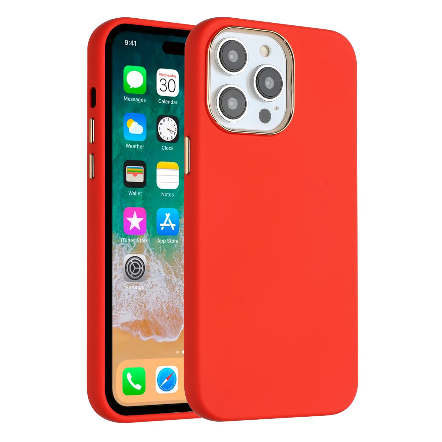 For Apple iPhone 17 Pro Hybrid Armor Shockproof, Durable Bumper Rubber Gummy Gel Slick Hard PC Silicone TPU Case Cover Red