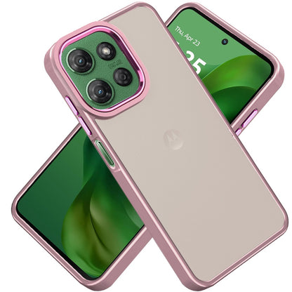 For Motorola Moto G 5G 2025 Slim Fit Thin Hybrid,Frosted Matte Polished Acrylic Hard PC with TPU Rubber Frame Case Cover