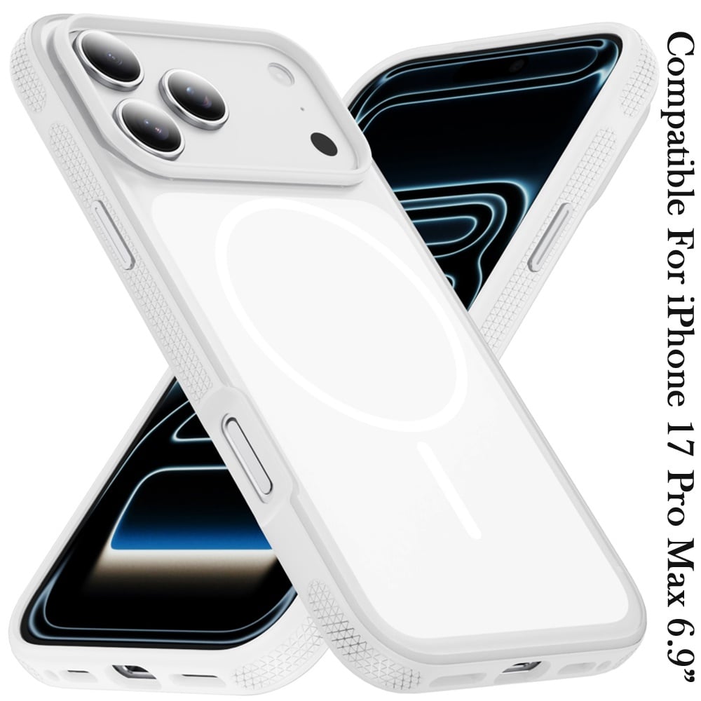 Phone Case for Apple iPhone 17 Pro Max (6.9") Super Magnetic Matte Hybrid Shockproof Thick Protective Durable Grip Anti Scratch Premium Edge Slim Fit Cover