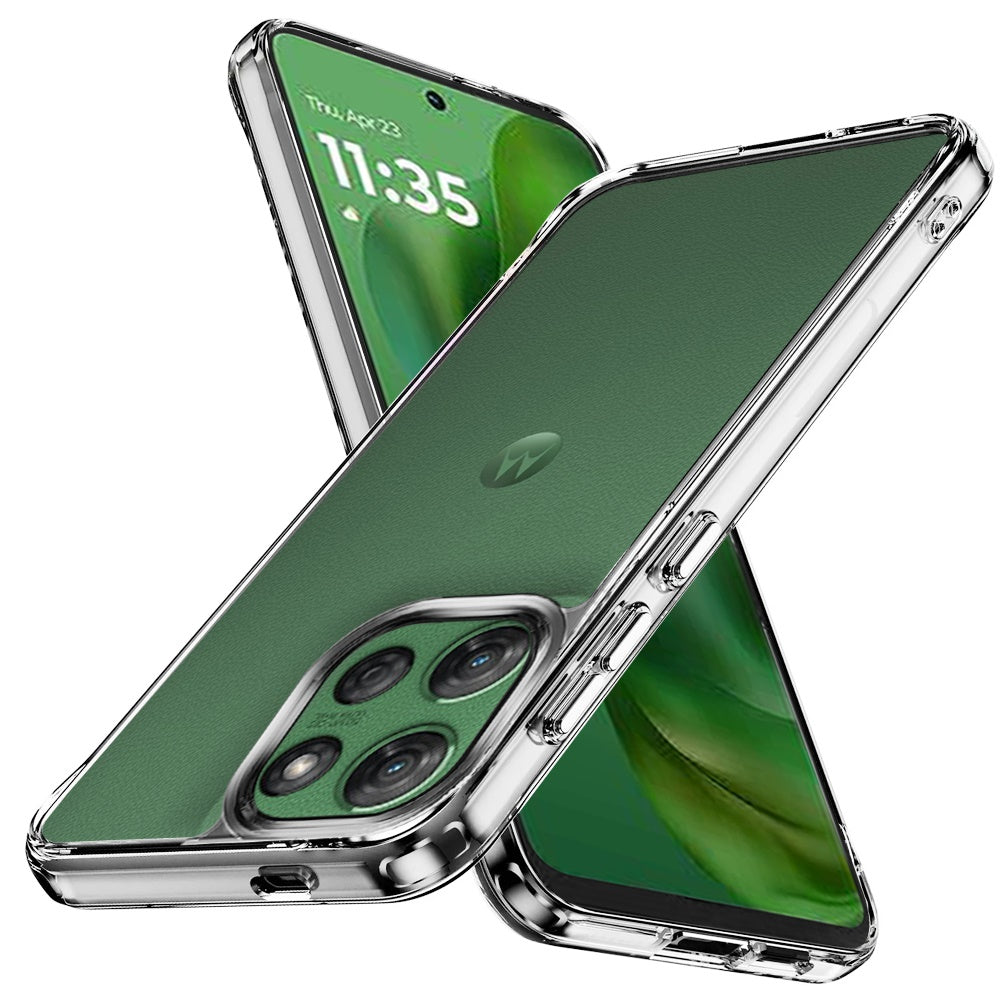 For Motorola Moto G Power 5G 2025 Premium Hybrid HD Crystal Clear Hard PC Back, Thick 2.0mm TPU Frame, Slim Fit Case Cover Transparent