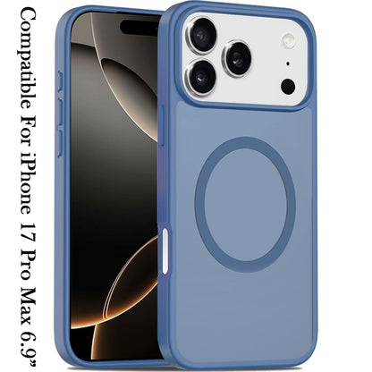 For Apple iPhone 17 Pro Max (6.9") MagSafe Compatible Case Hybrid Soft TPU Bumper Hard Translucent Matte Back Slim Shockproof Case Cover