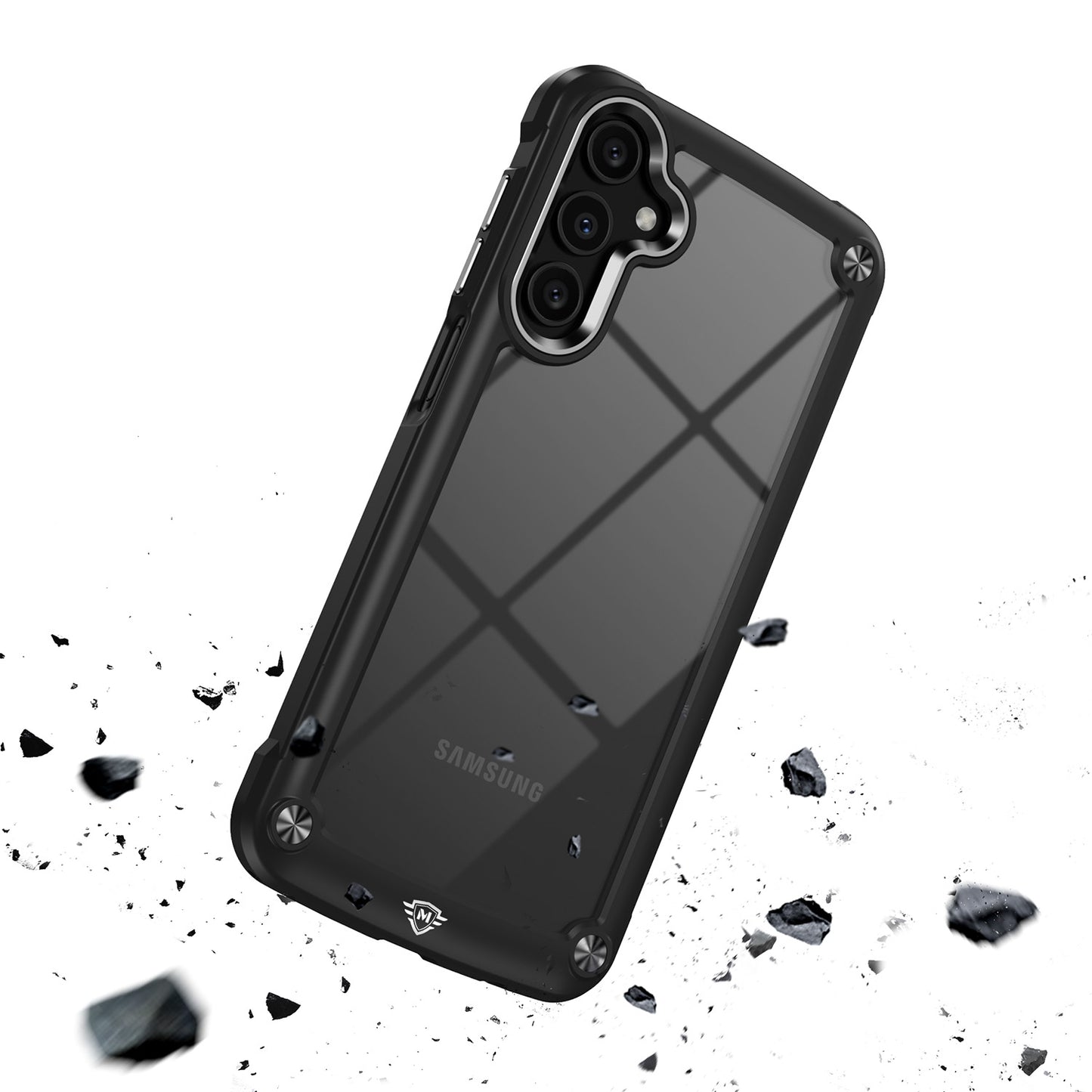 For Motorola Moto G 5G 2025 Ultimate Hybrid Transparent Rubber with Metal Buttons & Camera Edges, Hard TPU Frame Corner Bumper Case Cover