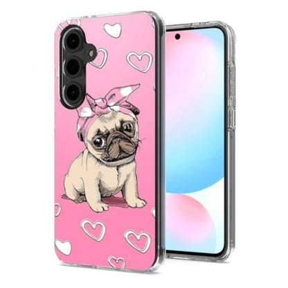 For Samsung Galaxy A36 Hybrid Clear Frame with Trendy Pattern Design, Shockproof Hard Back & TPU Rubber Case Cover