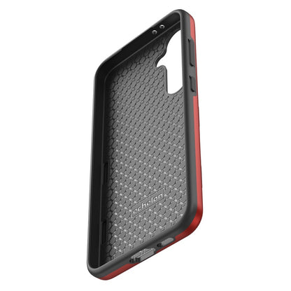 For Hybrid Slim Shockproof Bumper Protective Hard PC + Rubber TPU Phone Cover Bravo Series Case for Samsung Galaxy S24 Fan Edition - Red Case Cover Red