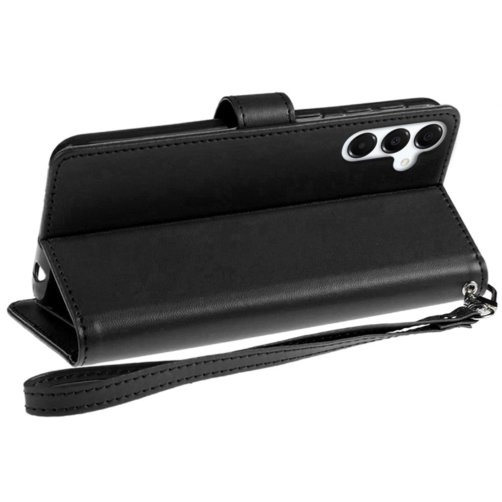 For Samsung Galaxy S25 FE, S25 Fan Edition Wallet Cases PU Leather with Credit Card /ID /Cash Holder Slot Dual Flip Book Pouch, Stand and Strap Case Cover