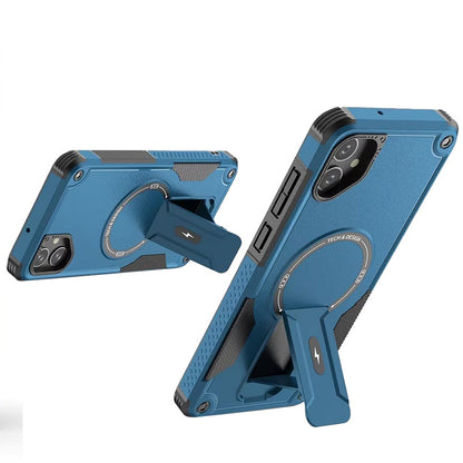 For Samsung Galaxy A07 Magnetic Invisible Kickstand Holder with Magsafe, Slim Fit Shockproof Hybrid Military Grade Heavy Duty Case Cover