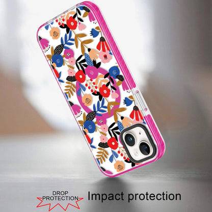 For iPhone 15 (6.1") Magnetic Hybrid Stylish Design IMD Pattern, Compatible with MagSafe, Slim TPU Case Cover