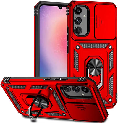 For Samsung Galaxy A26 Hybrid Ring Shockproof with 360° Rotate Ring Kickstand, Camera Lens Protection, Soft Edge Bumper Case Cover