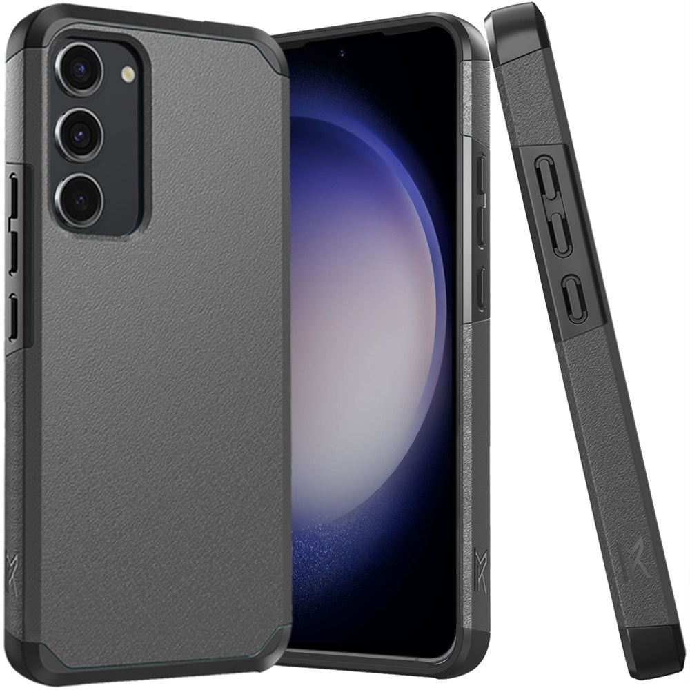 For Samsung Galaxy S23 Fan Edition /S23 FE Slim Tough Shockproof Hybrid with Dual Layer Hard PC + TPU Protection, Armor for Strong Drop & Impact Resistance Case Cover Charcoal Grey
