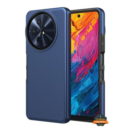 For TCL 60 XE NXTPAPER Dual Layer Slim & Tough Hybrid Shockproof Heavy Duty Rubber TPU Matte with Textured Rugged Shell Protection Case Cover
