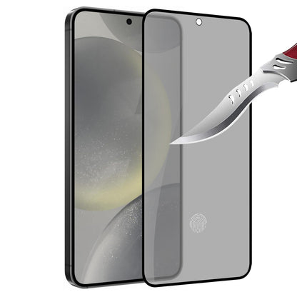 For Samsung Galaxy S25 /S24 Privacy Screen Protector, Anti Spy Anti Peeping Tempered Glass Full Protective Film, 9H, Anti Scratch, Easy Install Protector Black