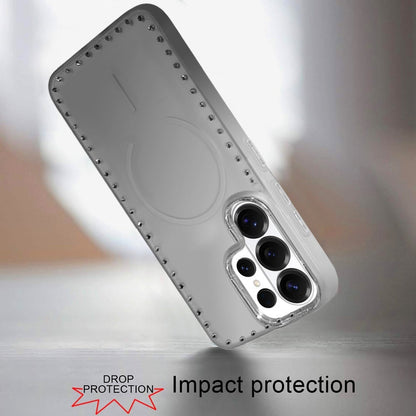Phone Case for Samsung Galaxy S25 Ultra Magnetic Frosted Diamond Bling Edge Hybrid Shockproof Protective Matte Grip Durable Anti Scratch Premium Slim Cover