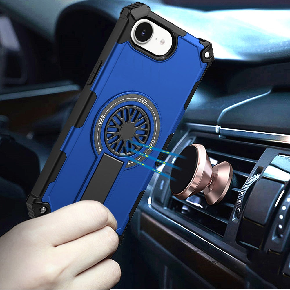 For Samsung Galaxy S26 Texture Design Invisible Kickstand Case, MagSafe Compatible Hybrid Shockproof Cover, Car Mount Friendly Case Cover