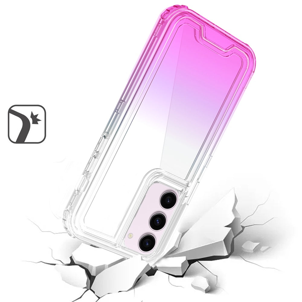 For Samsung Galaxy A16 5G Hybrid 3in1 Clear Two Color Tone Transparent Shockproof Rubber TPU + Hard Protective Frame Case Cover