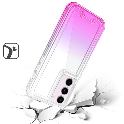 For Samsung Galaxy A16 5G Hybrid 3in1 Clear Two Color Tone Transparent Shockproof Rubber TPU + Hard Protective Frame Case Cover