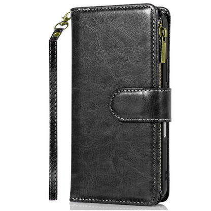 For Apple iPhone 17 Air (6.6") Leather Wallet Case with Zipper, 9 Card Slots, Cash Pocket, Stand & Strap, Clutch Pouch Design Case Cover