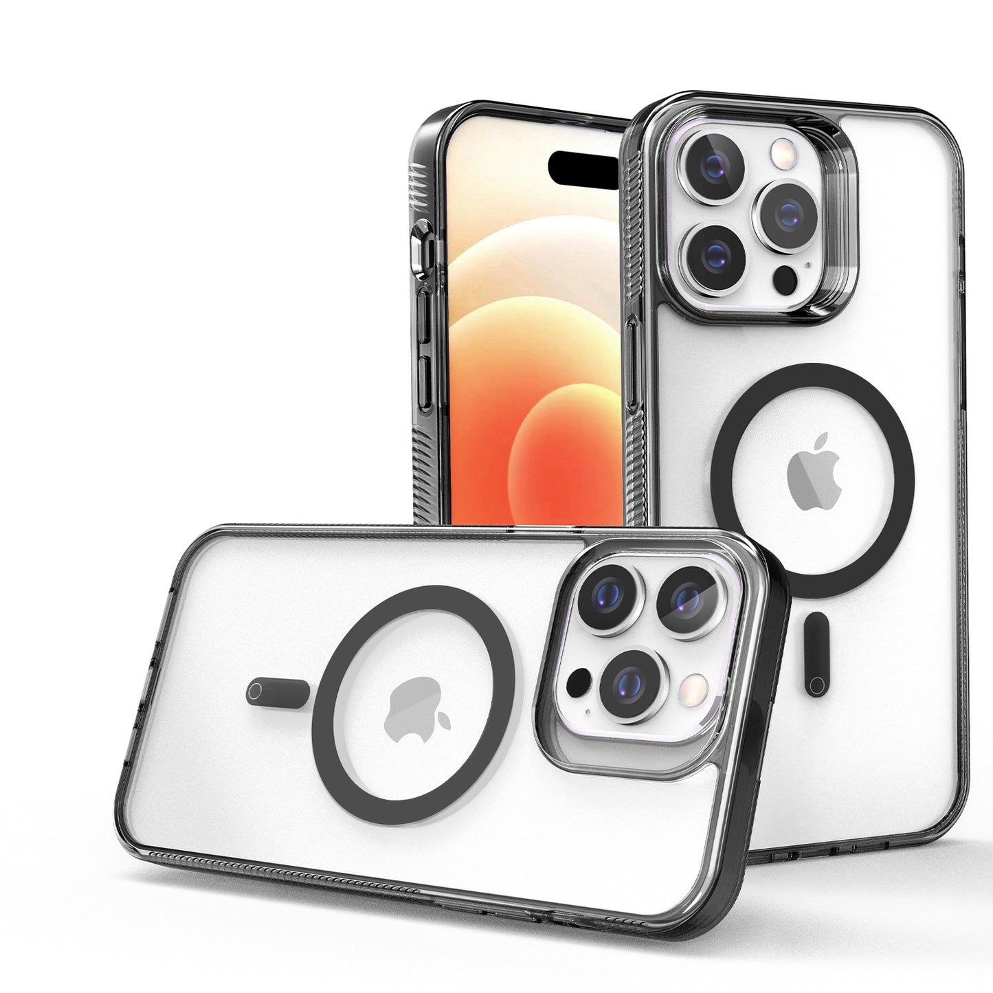 For Apple iPhone 16 (6.1") MagSafe Compatible Integrated Technology Clean Transparent Hybrid Armor TPU Frame Case Cover