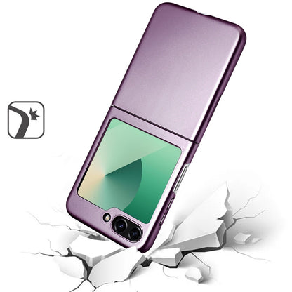 For Samsung Galaxy Z Flip 7 FE Snap-On Flip Premium Matte Finish Slim Lightweight Protective PC + Rubber TPU Hard Shell Case Cover Dark Purple