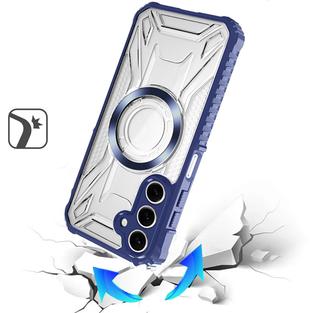 For Samsung Galaxy A17 5G MagSafe Compatible Pattern Clear Transparent Rugged Hybrid Magnetic TPU Shockproof Armor Case Cover