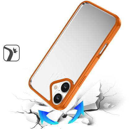 For Apple iPhone 17 Pro Hybrid Transparent HQ Slim Shockproof Clear Protective Thick 2.0mm TPU Frame Case Cover Transparent Navy Blue