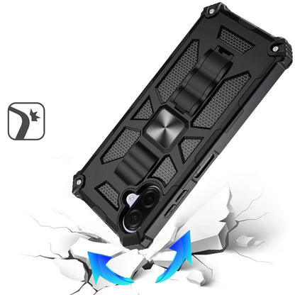 For Samsung Galaxy A07 Hybrid Shockproof [Military Grade] Rugged Protective with Magnetic Car Mount & Invisible Stand Case Cover