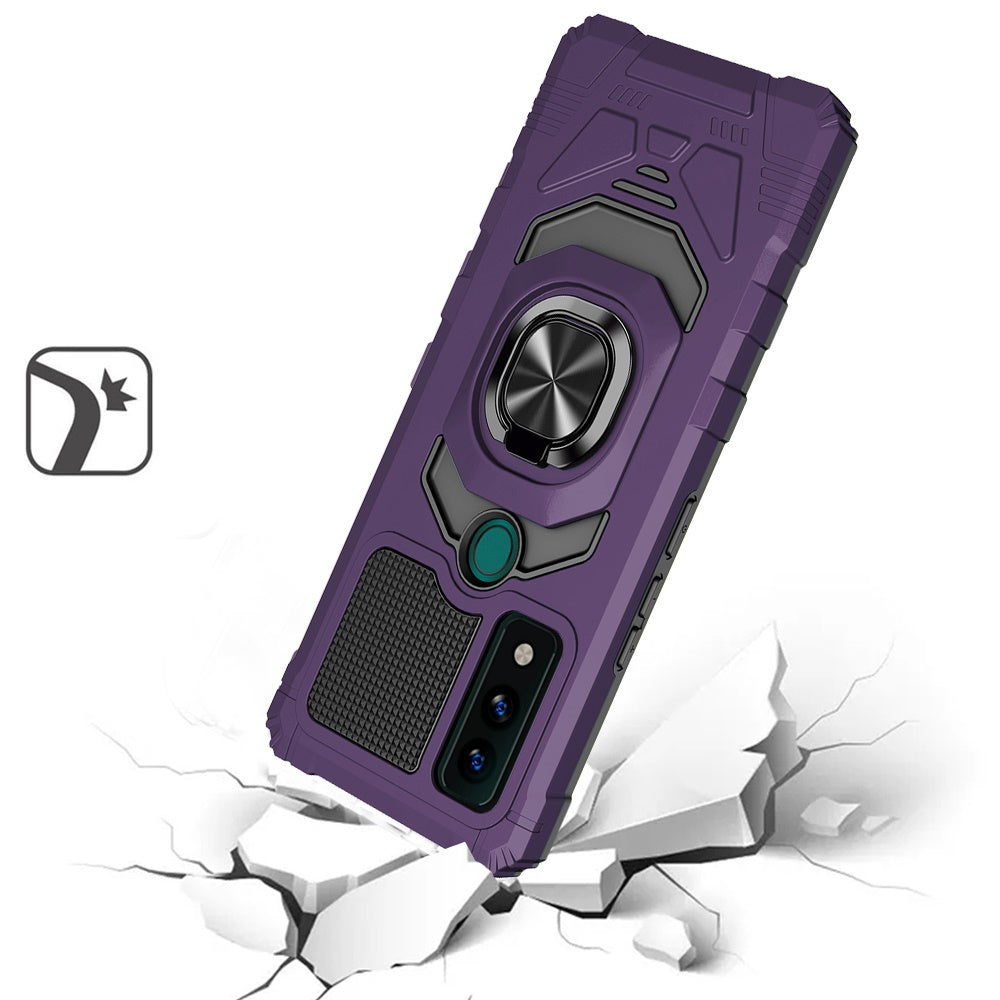 For Apple iPhone 17E /16E Hybrid Dual Layer with 360° Rotate Magnetic Ring Stand Holder Kickstand TPU Rugged PC Shockproof Case Cover