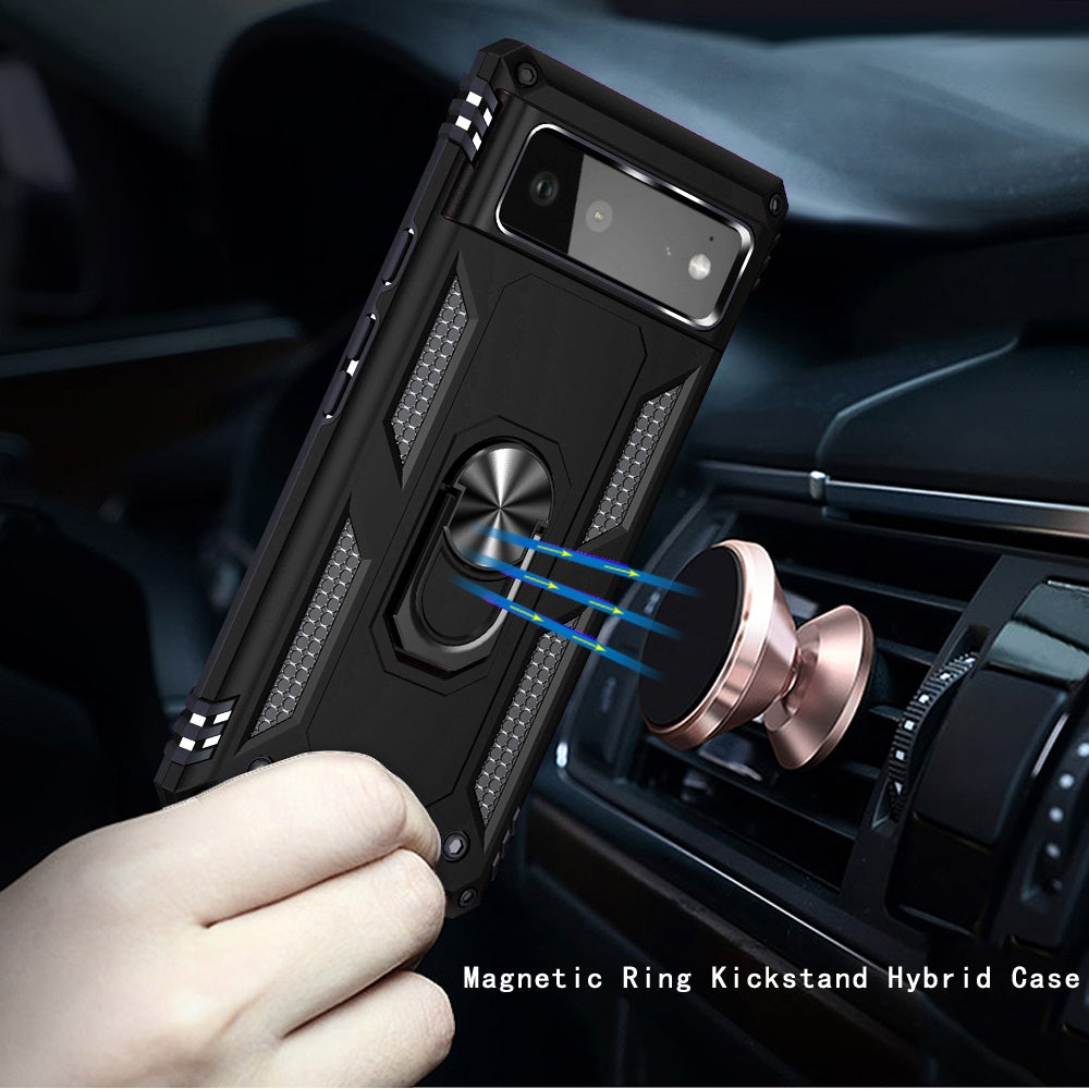 For Samsung Galaxy S21 Military Grade Heavy Duty Rugged Dual Layers Full Body Shockproof Hybrid Protection with Ring Kickstand Case Cover