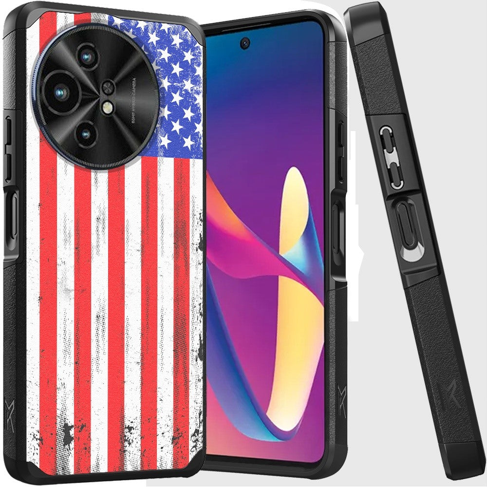 For TCL 50 XL 5G Fashion Graphic Design Pattern Hard PC TPU 2in1 Tough Strong Hybrid Shockproof Armor Frame Case Cover -