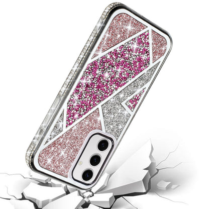 For Samsung Galaxy S25 Ultra Cute Fancy Fashion Glitter Bling Case - Diamond Rhinestone Sparkly Hybrid Rugged TPU Bumper Case Cover