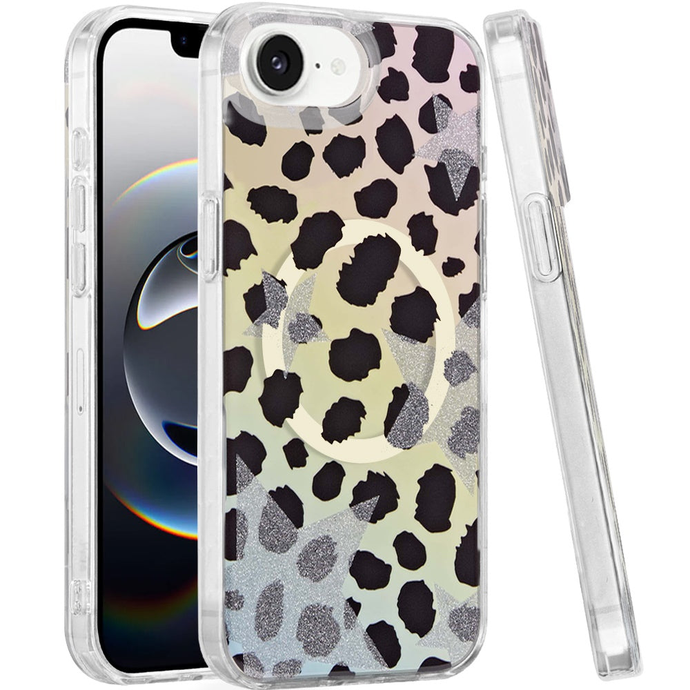 For Apple iPhone 17E /16E Stylish Pattern Fashion IMD Printed Design TPU Double Layer Slim Shockproof with Magnetic Back Case Cover
